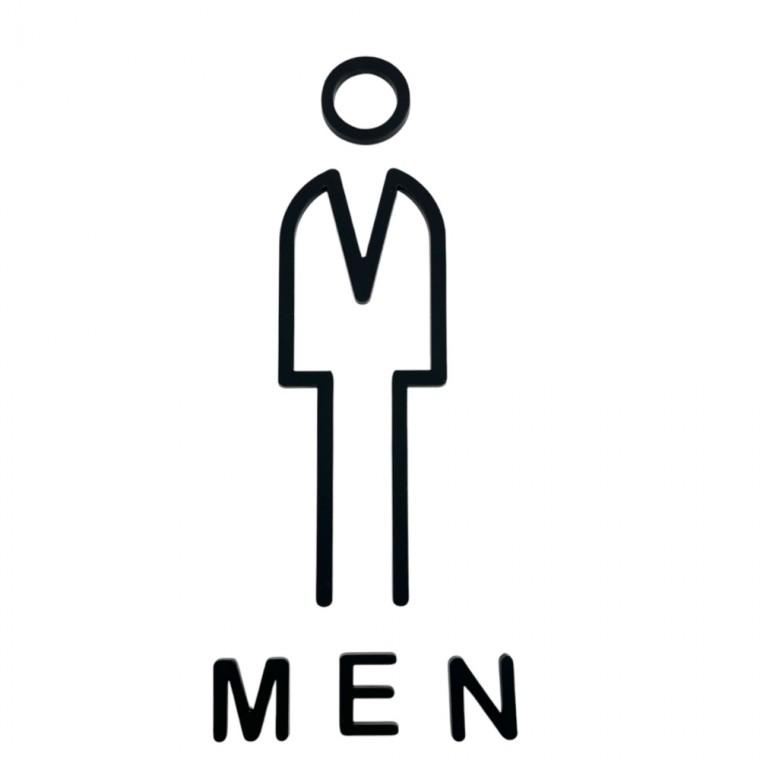 화장실 탈의실 표지판 남자 블랙