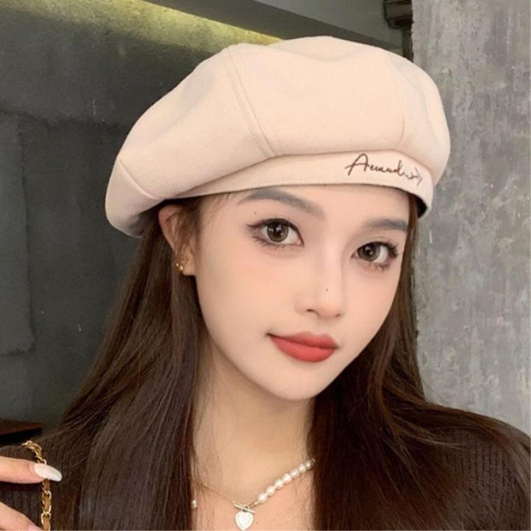 심플 팔각모자 여자헌팅캡 베레모 화가모자 챙없는 여자 여성헌팅캡 빵모자