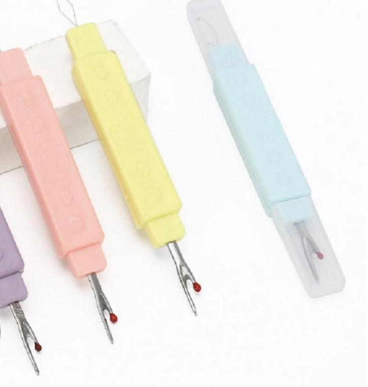 미니실뜯개 휴대용 2in1 실밥제거기 바늘귀끼우개 웨이빙끈 지퍼고리