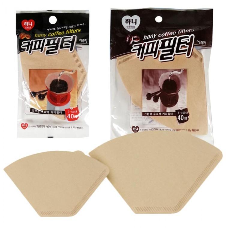 여과지 거름종이 필터 2종 커피색 연한 커피 거름종이 여과지 메이커
