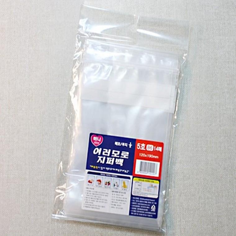 (세트)여러모로 지퍼백 5호 14매x5개