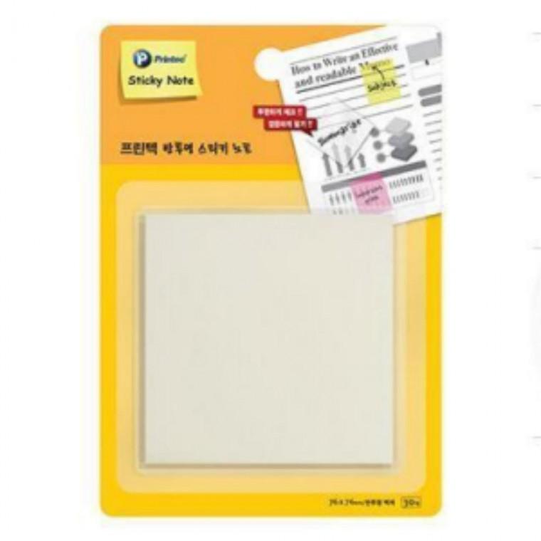 반투명 컬러 점착 메모지 - 백색 30매 (76X76mm)