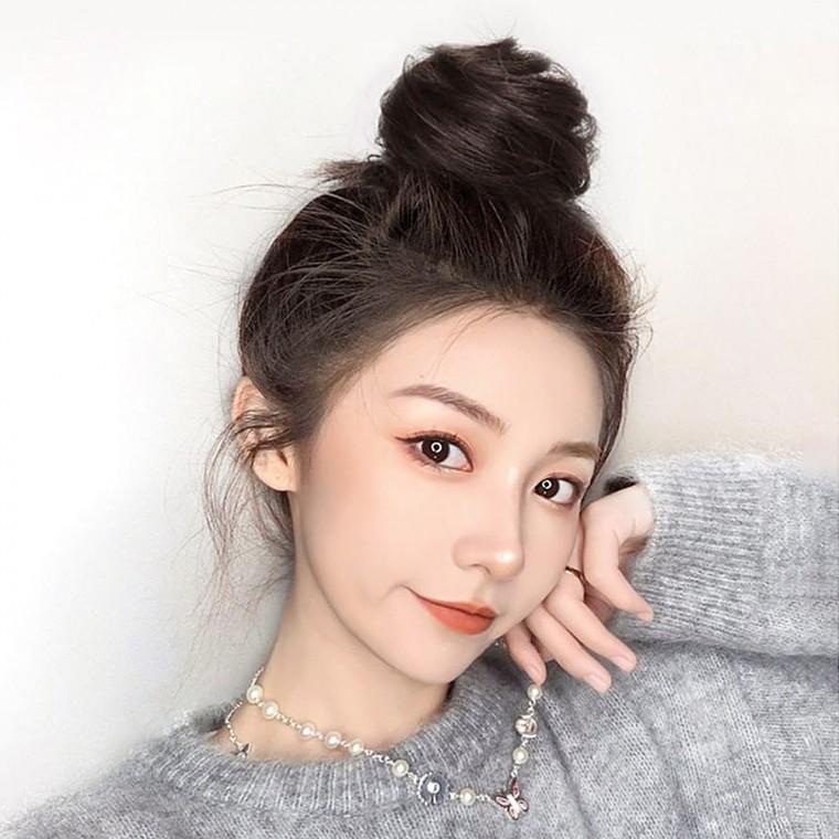 [언니네 가발] 뷰티 올림머리 곱창밴드 가발(브라운)