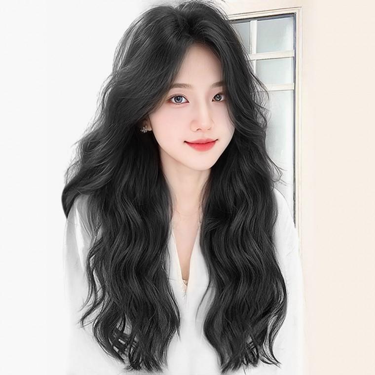 [언니네 가발] 여신 웨이브 긴머리 통가발(블랙)