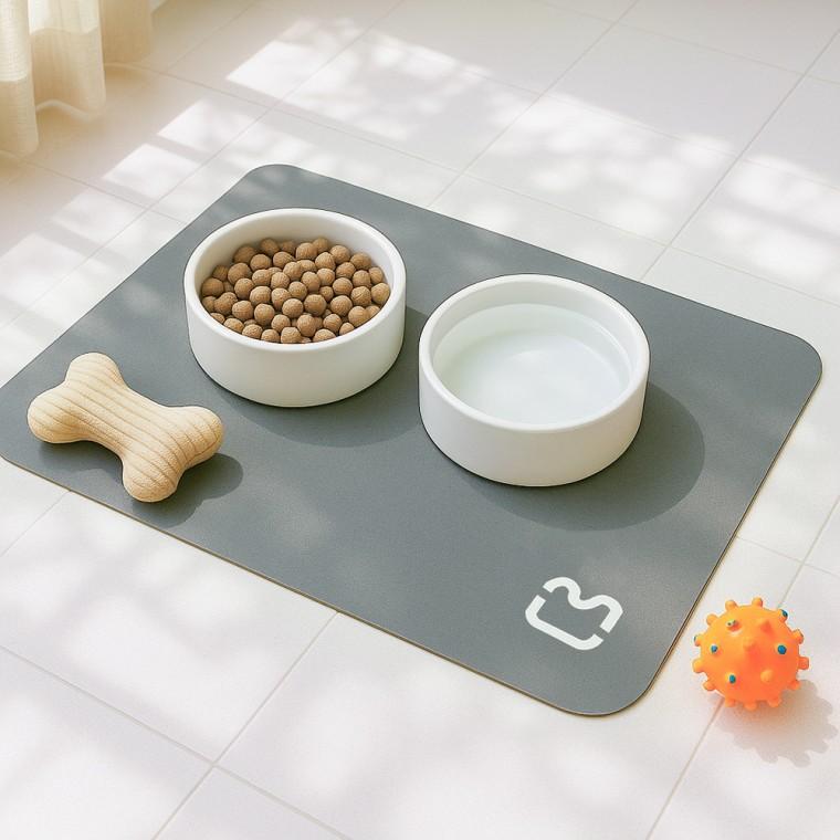 흡수왕 규조토 반려동물 식기매트(40x30cm) (부엉이) (챠콜)