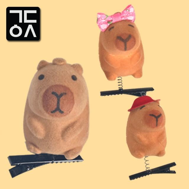 간단 카피바라 머리핀 헤어 집게 고정 핀
