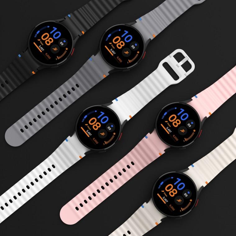 갤럭시워치5 4 웨이브 스트랩 실리콘 스포츠밴드 시계줄 날개형 40mm 44mm