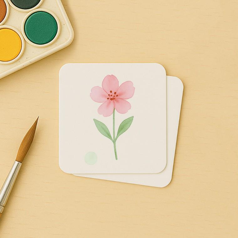 아트페이퍼 양면 무지 종이카드 100매(6x6cm)/재입고