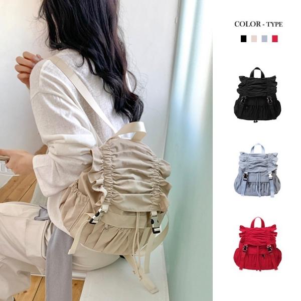 포올 셔링 스트링 백팩 여행가방 대학생 직장인 데일리 가벼운백팩 나일론 가방 FA3021 (4color)