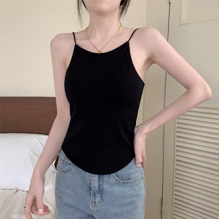 캡내장 홀터넥 끈나시 2color LM-0660