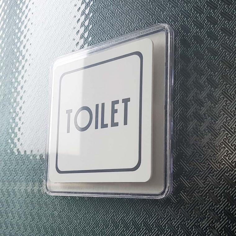 심플 사각 TOILET 표지판