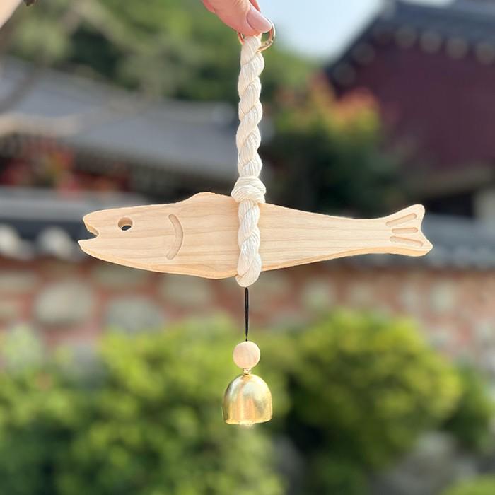 액막이 우드 명태 도어벨 2size (고리자석1P 무료증정) / 도어벨 행운 집들이 인테리어 풍경 종 현관 부적