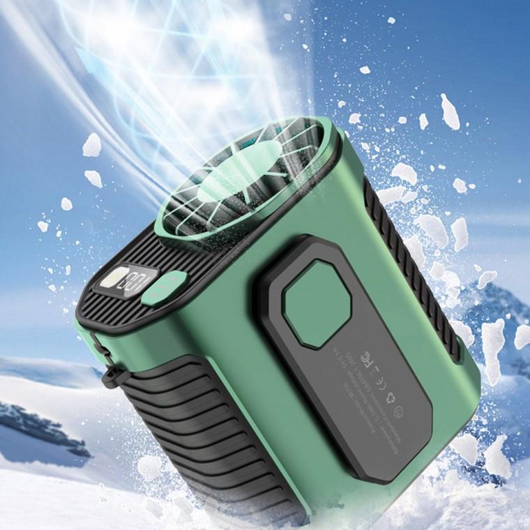LND (당일출고) 휴대용 허리 선풍기 무선 디스플레이 LED 후레쉬 대용량 3600mAh 배터리