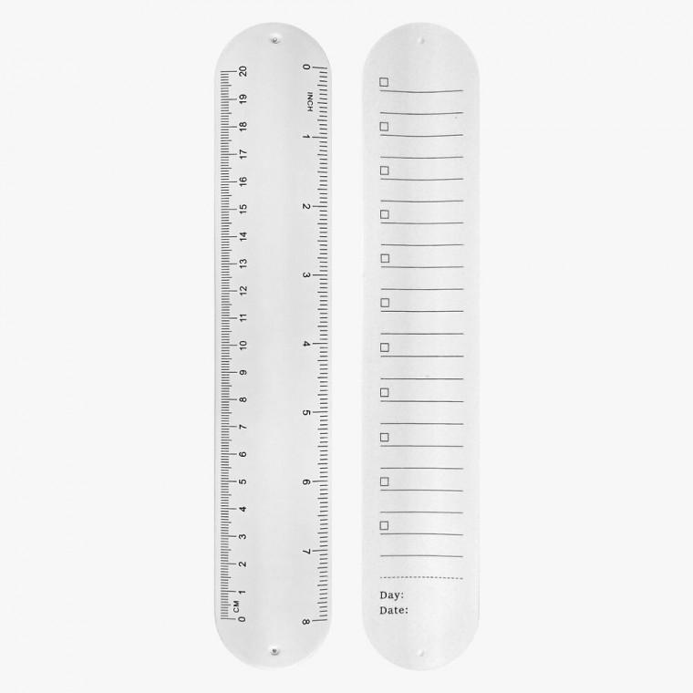 체크리스트 메모 손목 팔찌 자 20cm