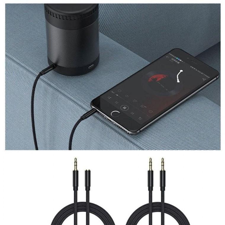 3.5mm 3극 오디오 케이블 암수 연장선 연결선 0.5m 스피커연결 PC용 핸드셋 3극 0.5m