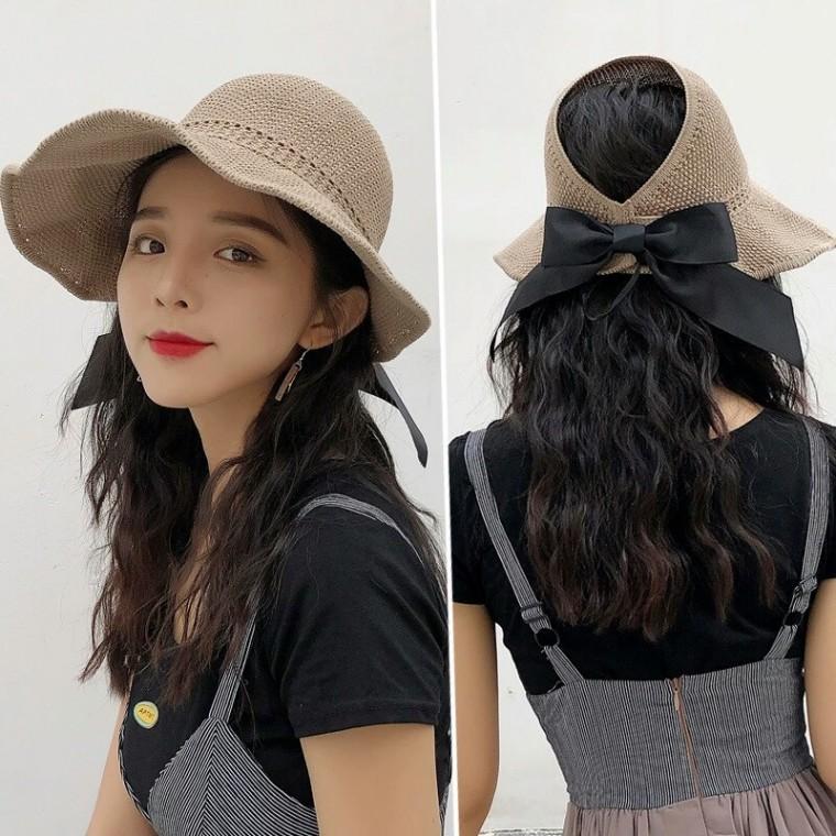 런칭특가 리본 왕골 썬캡 여름 라탄 여성 모자 여행 밀짚 비치 모자