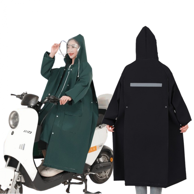 반사체 안전우비 와이드핏 책가방 백팩 자전거 오토바이 라이더 우비 비옷 우의 레인코트 14