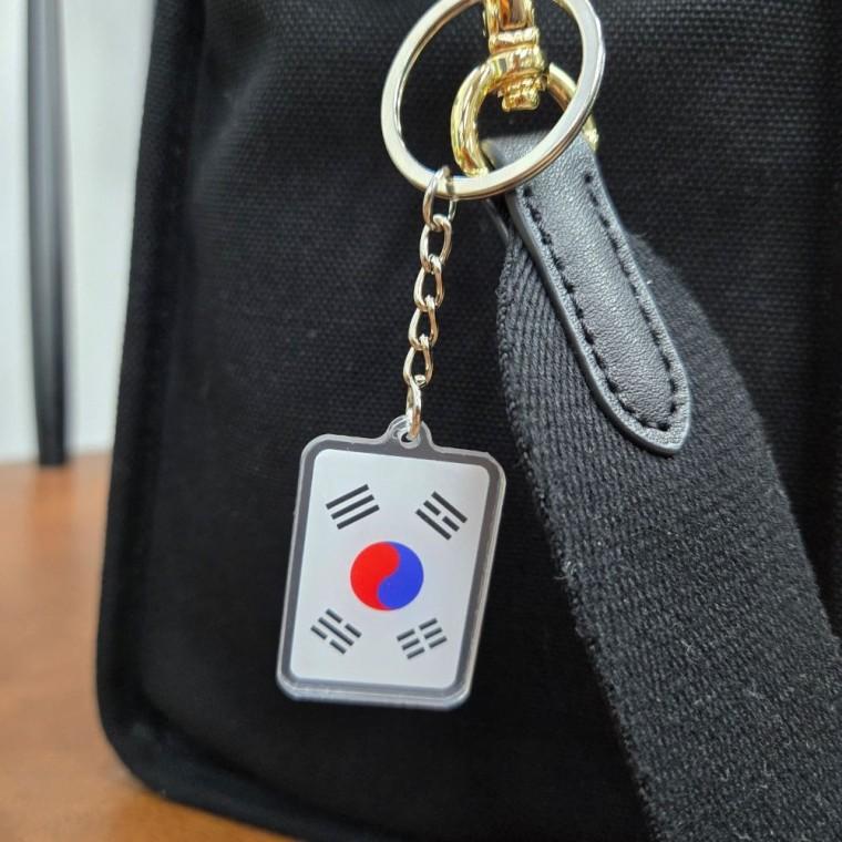 양면 태극기 키링 열쇠고리 기념품