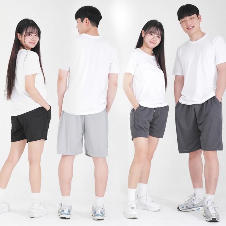 런칭특가 제작 쿨바지 아이스 메쉬 반바지 밴딩 스판 남성 여성 여름바지