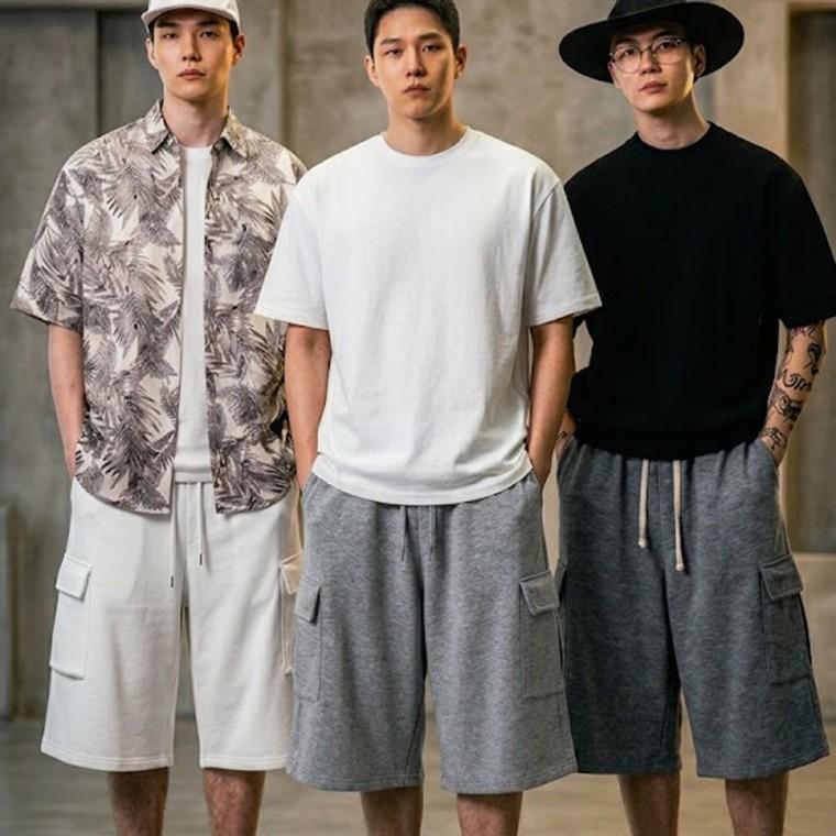 패피 7부왕통와이드 버뮤다팬츠 와이드반바지 스웨트 쇼츠 남자반바지 여자반바지 튜리닝반바지