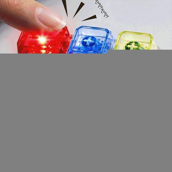 led 고양이 딸깍이 4구 9구 키링 키캡 클리커 열쇠고리 가방 고리 걸이 키홀더 장난감 어린이날선물 어린이