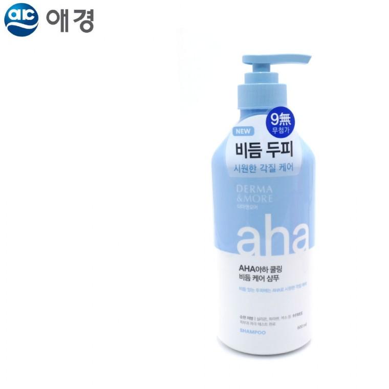 더마앤모어 각질케어 시원한샴푸 두피케어 아하쿨링 비듬 케어 샴푸 600ml