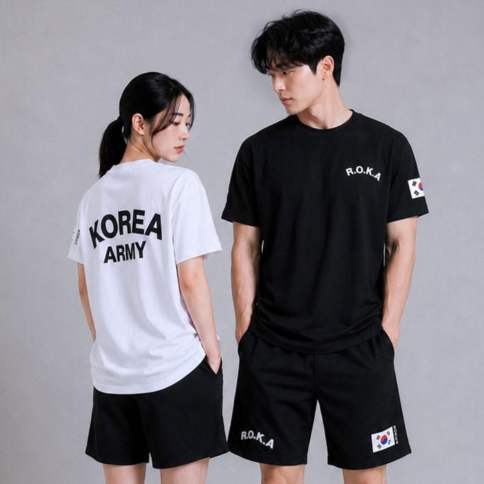 ROKA 로카 남녀공용 에어쿨 데일리 티셔츠 반바지 4color / 군인 반팔티 반바지 쿨링 티셔츠