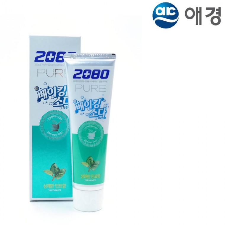 양치질 2080퓨어 베이킹소다 치약 치아관리 구강관리 민트 120g