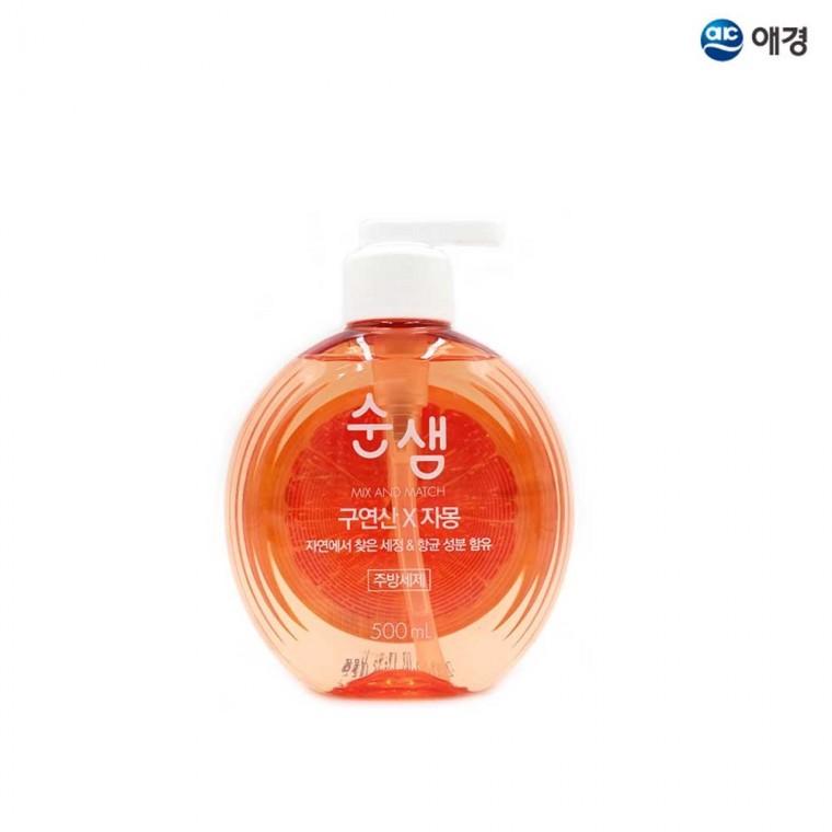 순샘 구연산 세정제 리필세제 다용도 자몽 주방세제 500mL 용기 1EA