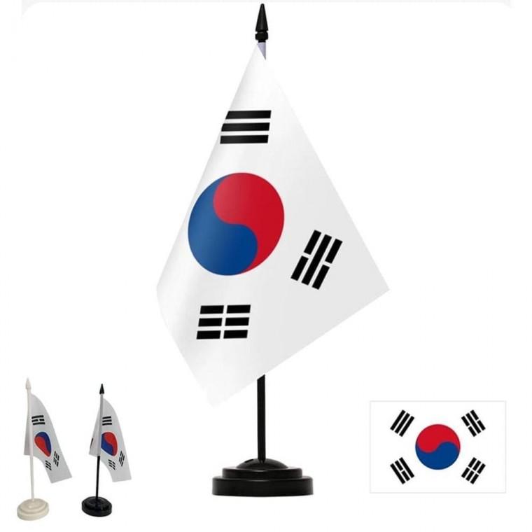 탁상 미니 태극기세트 테이블 깃발 꽂이 국기 거치대 거치대 소품 꽂이 미니 소형태극기 회의용 태극기세트