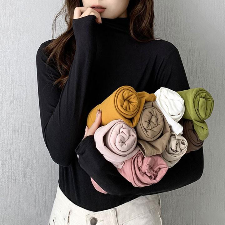 베이직 긴팔 레이어드 목폴라티셔츠