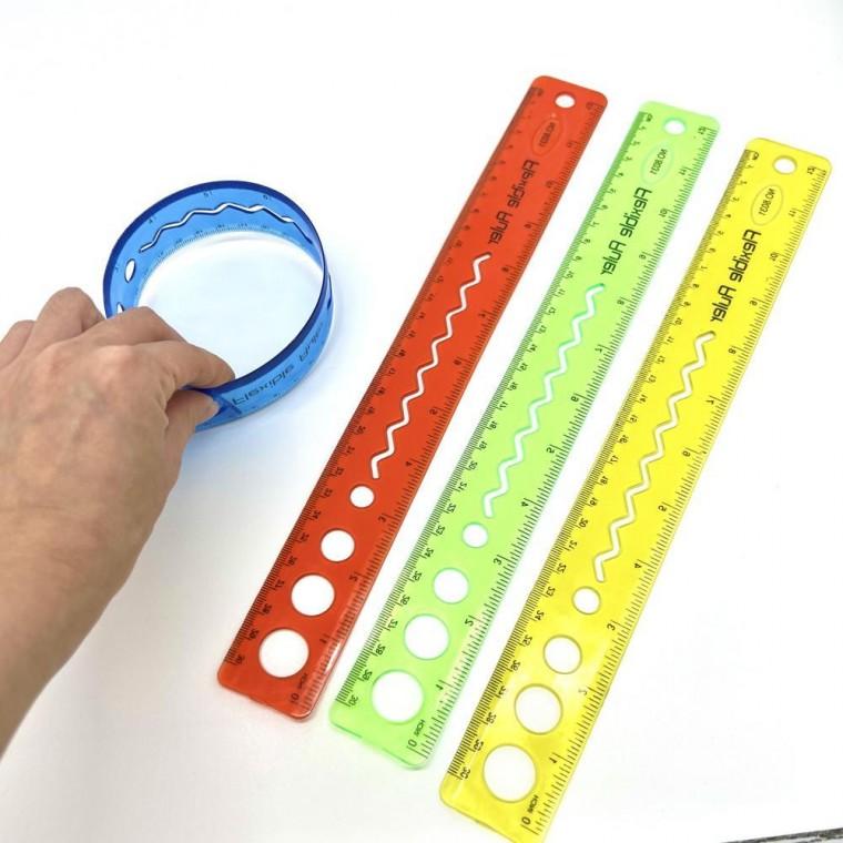 자 구부러지는 30cm 5p 소프트자 구부러지는자 구겨지는자 컬러자