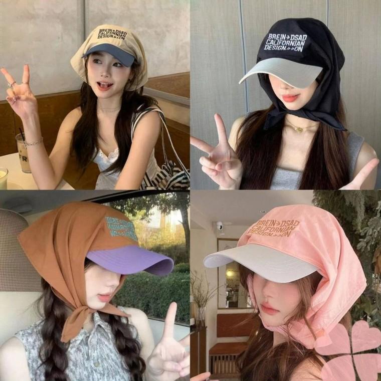 자외선차단 두건 메쉬 볼캡 썬캡 썬바이저 야외 스포츠 골프 바캉스 여름 패션 모자 야구모자 KK971