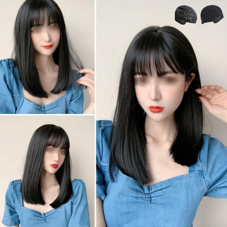 생머리 블랙 긴머리 통가발 여성가발 전체가발 여성 패션가발 전체가발