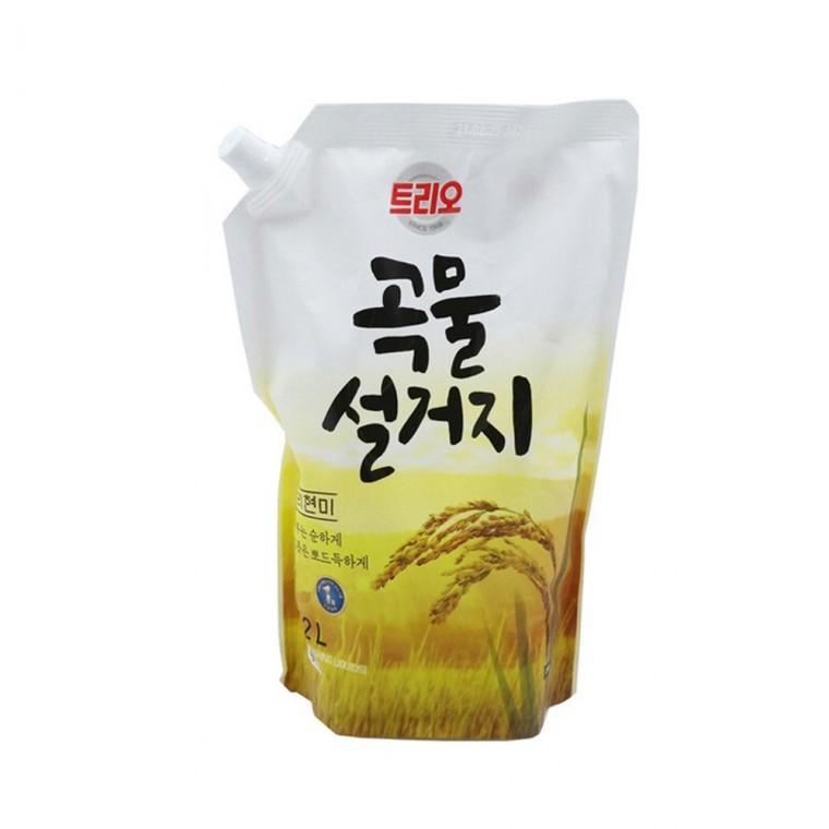 트리오 세정제 리필세제 곡물설거지 집들이선물 우리현미 주방세제 1.2L 리필