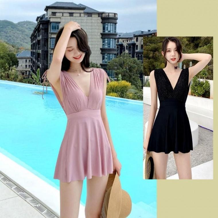 커버업 뱃살 원피스 체형커버 수영복 수영옷 모노키니 모노키니 다이빙슈트
