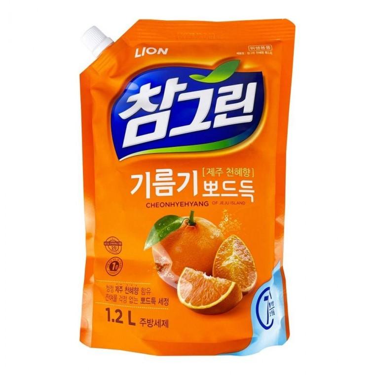 참그린 기름때 뽀드득 주방세제 리필 제주 천혜향 1.2L