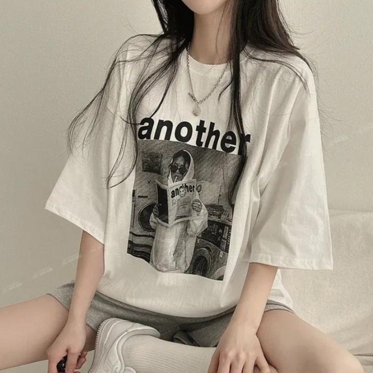 [위드기프트] 어나더 프린팅 오버핏 반팔티