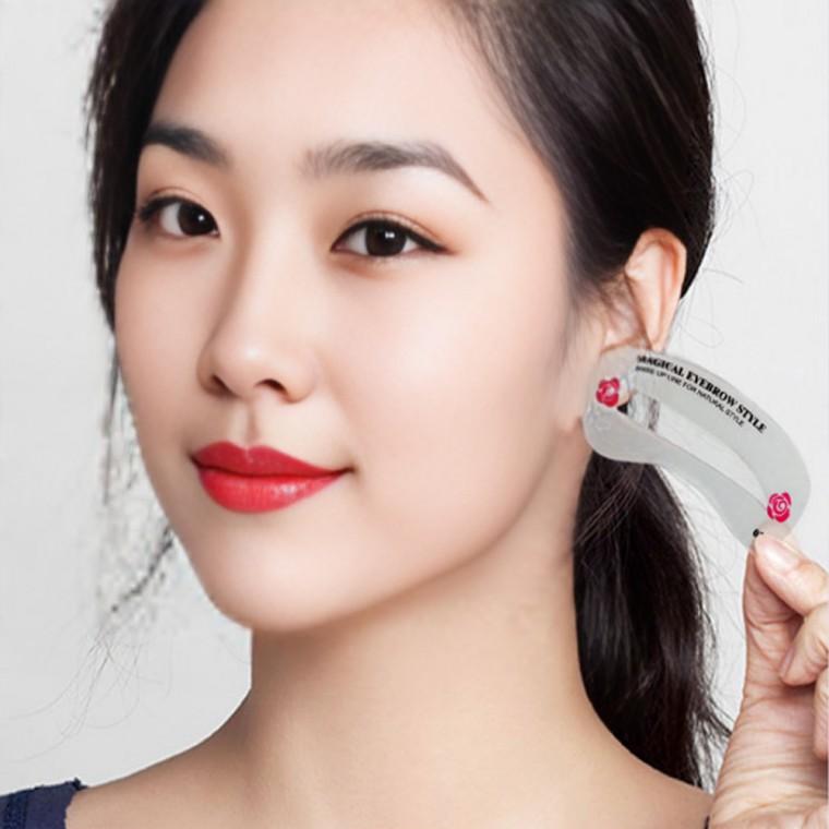 눈썹 가이드 24종 아치형 일자 그리는법 눈썹틀 눈섭 모양 그리는 도구 초보 그리기 키트 바꾸기