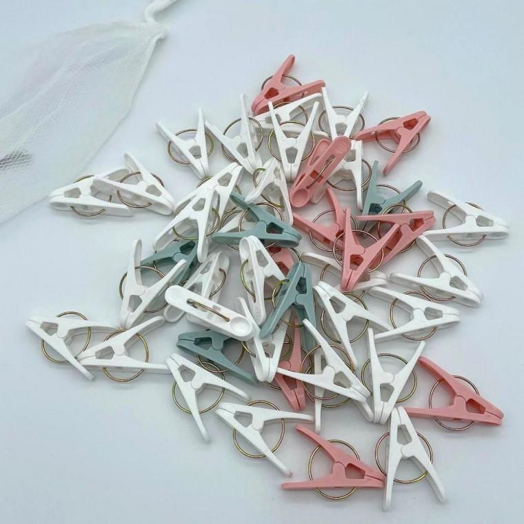 빨래집게 대용량 꾸러미 50pcs 청소 빨래집게 대용량 생활용품