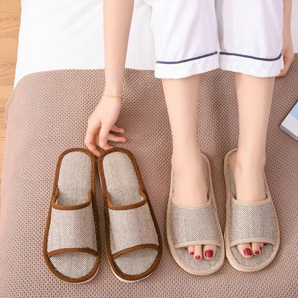 층간소음방지 푹신한 통기성좋은 린넨마 실내화 거실화 답례품 사은품 펜션 학원 학교