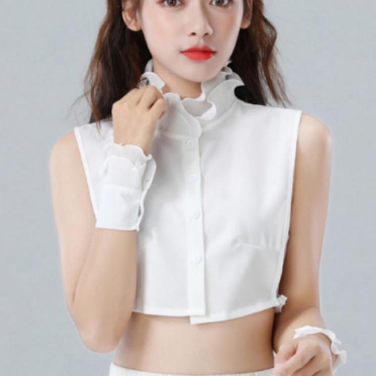 페이크 하이넥 플 카라 이너카라 이너셔츠 레이스 데일리