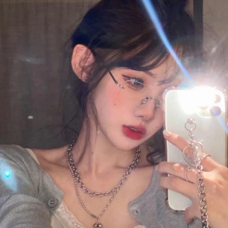 (보리별) 투명 무테안경 힙한안경 패션 안경테 y2k 레트로 너드 긱시크 안경 2color