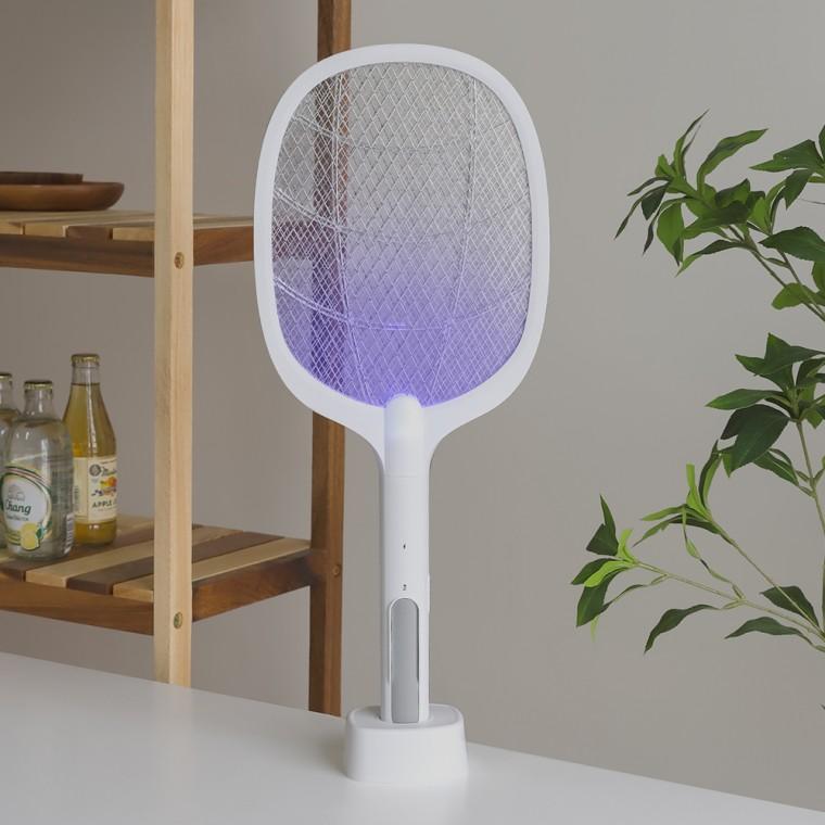 전기모기채 충전식 파리채 캠핑 LED 모기트랩 전기채