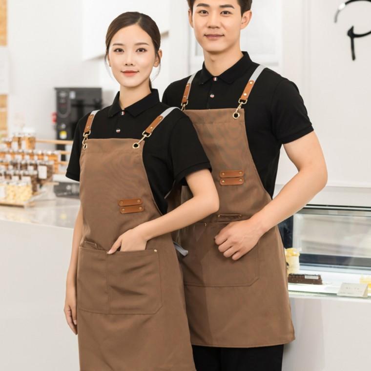 고급형 바리스타 카페 목공 주방 공방 캔버스 앞치마