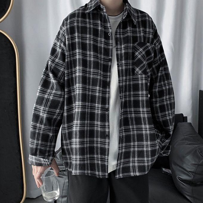 남자 체크남방 셔츠 봄 캐주얼 남방 자켓 1색