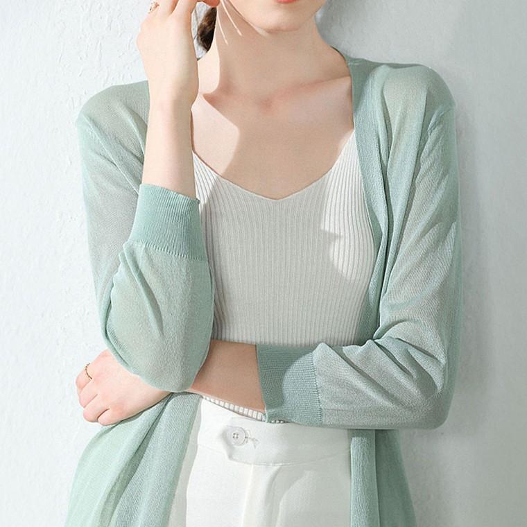 여성 여리여리 무드 캐주얼 루즈핏 롱가디건