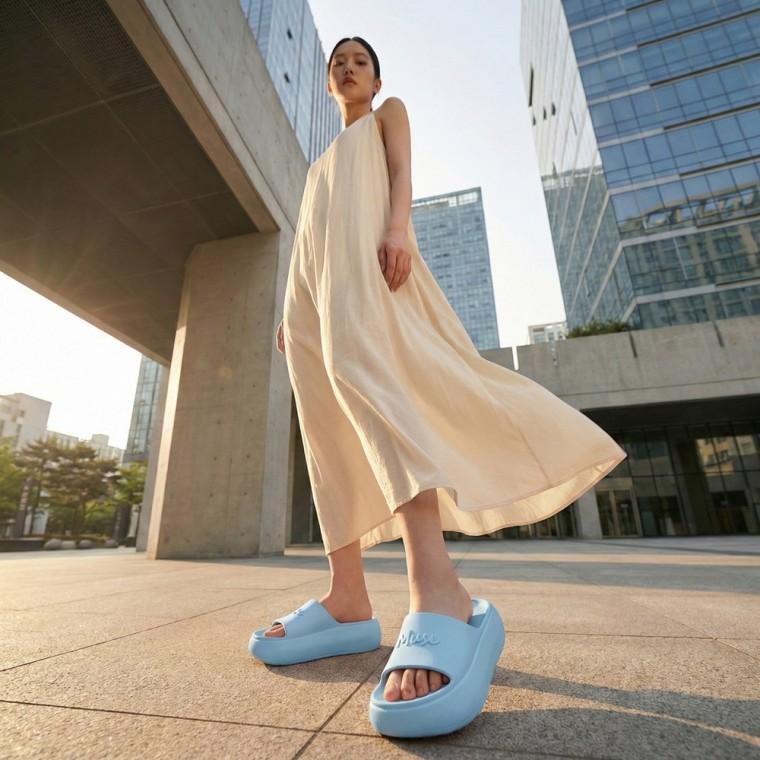 여성 발바닥 편한 키높이 6CM 슬리퍼 사무실 실내화