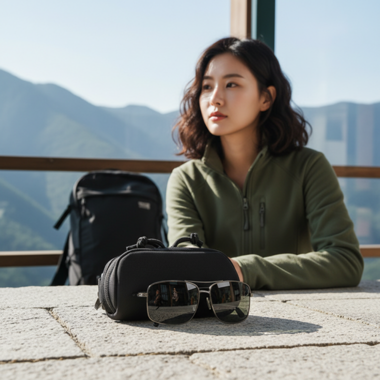 몰리 전술 안경 파우치 등산용 선글라스 하드 케이스 보관함 수납집