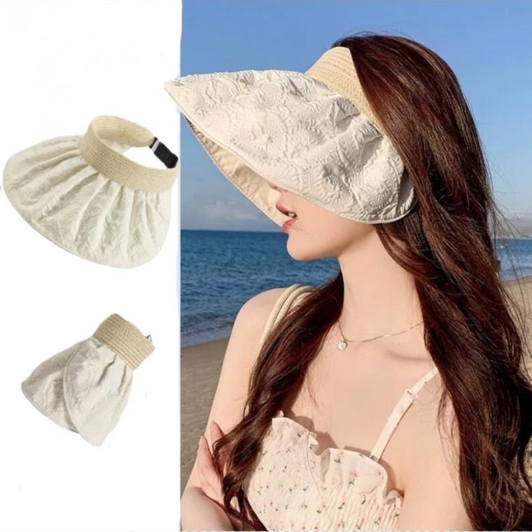 린넨 양면 썬캡 돌돌이 접이식 모자 2컬러 선캡 자외선차단 여름 모자